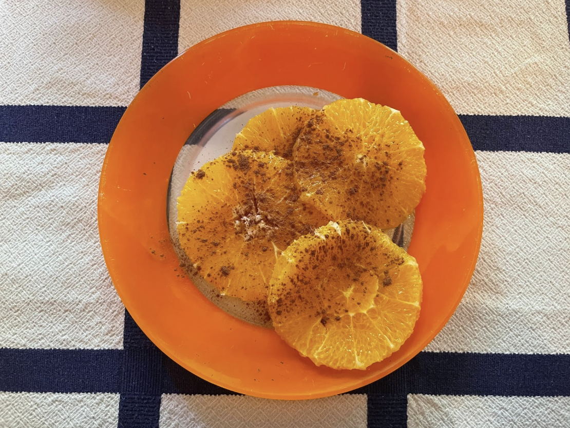Orange Slices with Cinnamon and Orange Blossom Water